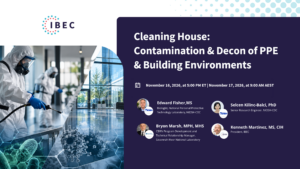 Banner showing information about the “Cleaning House: Contamination & Decon of PPE & Building Environments” CLEAN Lessons Learned session.