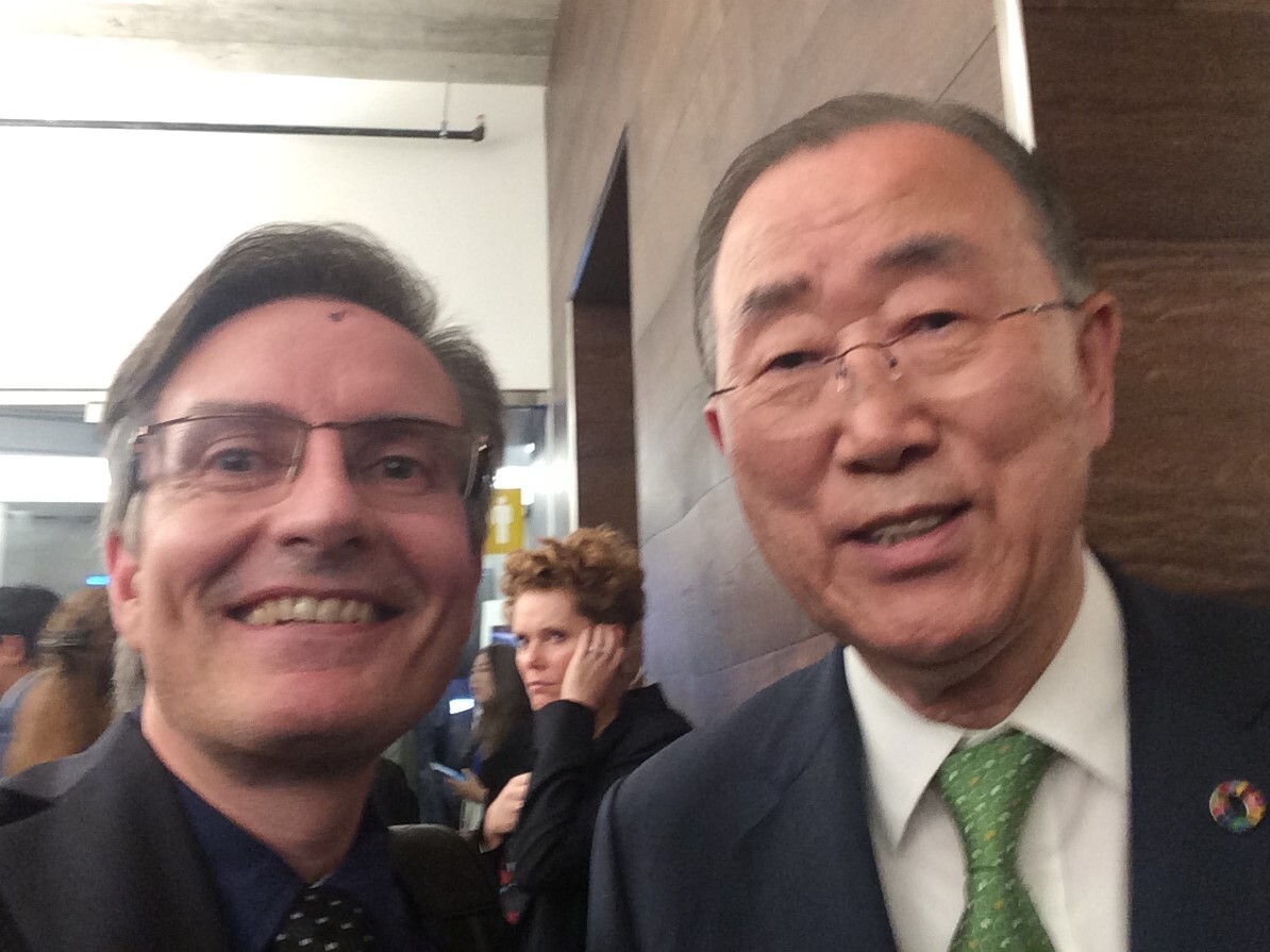 Picture of Stephane Bilodeau and Ban Ki-Moon in 2019